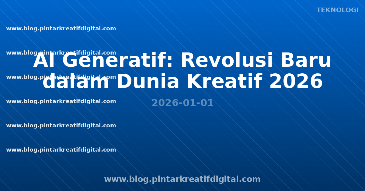 AI Generatif 2026: Revolusi Kecerdasan Buatan yang Mengubah Industri Kreatif